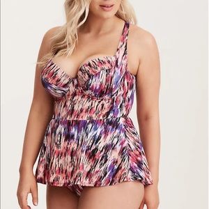 Torrid peplum one piece swimsuit size 4